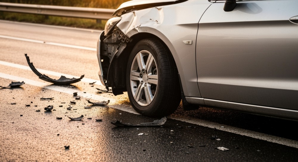 Wypadek drogowy w Wolnicy: Fiat uderzył w drzewo